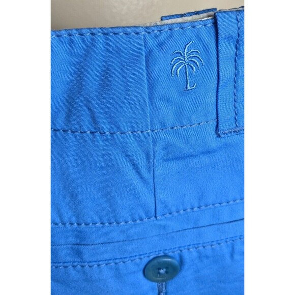 Lilly Pulitzer Pant Cropped Blue Mid Rise Capri Casual 100% Cotton Size 4 - Picture 6 of 10